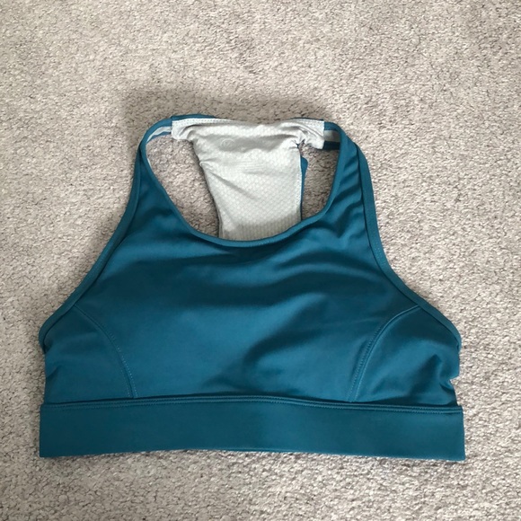 NWOT Teal Sports Bra With Back Pocket - Picture 5 of 7